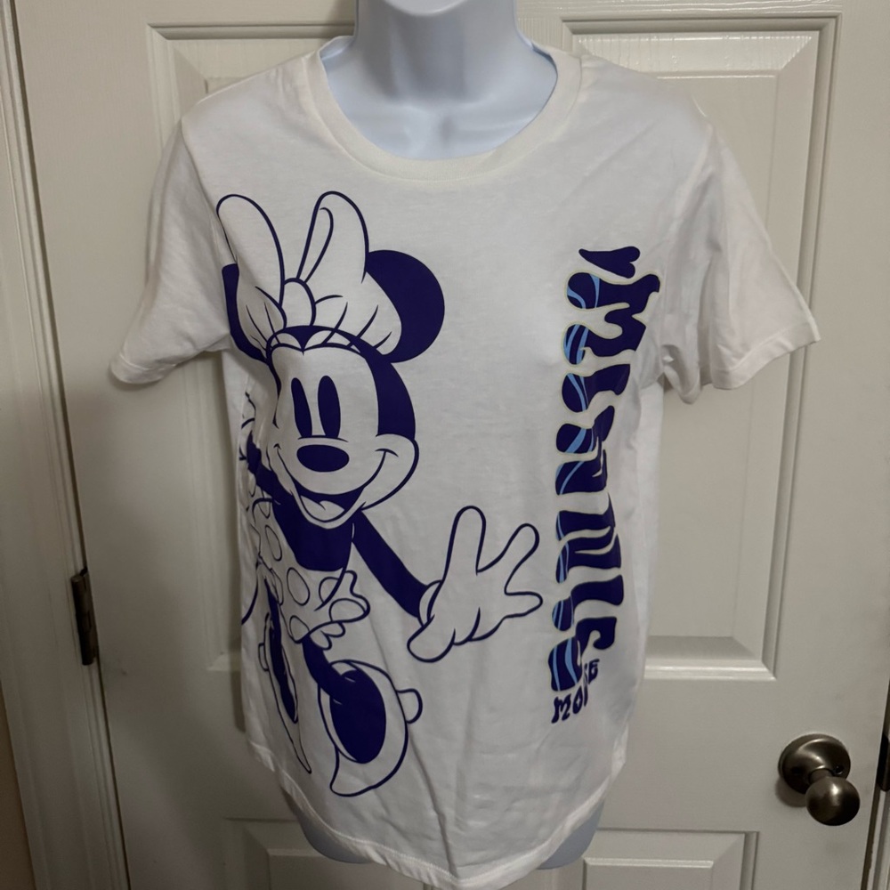 Disney Minnie Mouse Women’s White Tshirt Top XS/XC Hybrid Apparel NWT $20